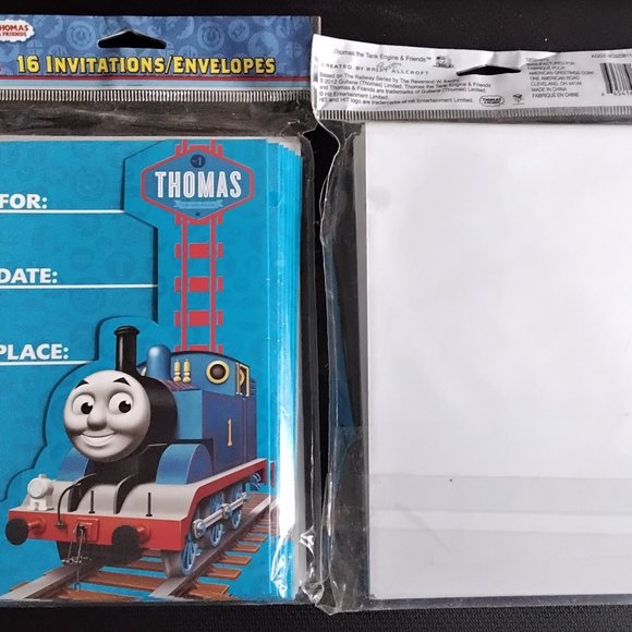 Thomas The Tank Engine Party Invitations - New in Sealed Packages - Picture 2 of 3